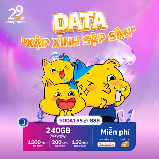 Gói cước SODA155 – Lựa chọn tuyệt vời cho người dùng yêu thích DATA và giải trí